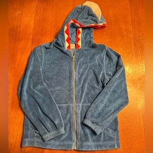 Hanna Andersson Shark Swim Coverup Jacket, size 8